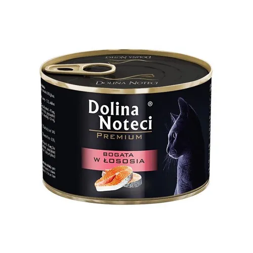 Dolina Noteci PREMIUM 185 g reich an Lachs Feuchtfutter für Katzen