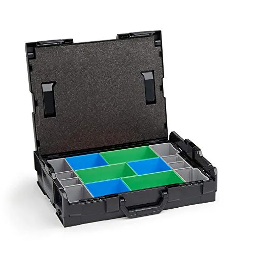 L-BOXX 102 von Sortimo - Schwarzer Werkzeugkoffer mit Einsatz CD3 - Werkzeugkasten mit individuellem Klicksystem für einfachen Transport mehrerer Boxen. Hochwertiger, schlagfester ABS Kunststoff für optimale Sicherheit und Flexibilität.