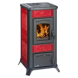 Kaminofen Wamsler KF 188 Romantik schwarz/bordeaux 7,5 kW