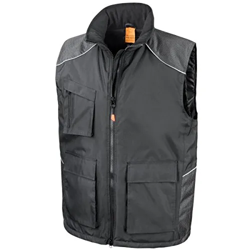 Result Unisex Work-Guard Vostex Bodywarmer/Weste/Arbeitsweste (4XLarge) (Schwarz)