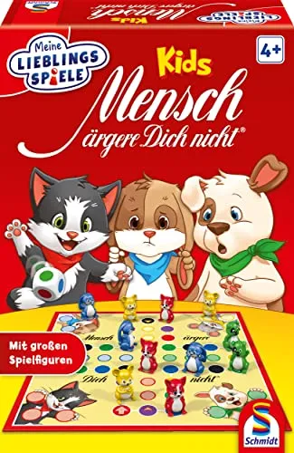 Schmidt Spiele 40534 - Mensch ärgere Dich nicht Kids, großer Spieleklassiker mit 12 großen 3D-Spielfiguren für 2-4 Spieler ab 4 Jahren