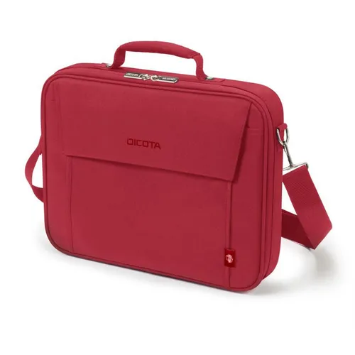 DICOTA Laptoptasche Eco Multi BASE - Kunstfaser rot, für Geräte bis 44,0 cm (17,3 Zoll), leicht und mit praktischen Tragegriffen