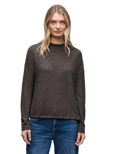 Street One Softes Turtleneck Shirt Rustic Brown Mel. 36 von Street One