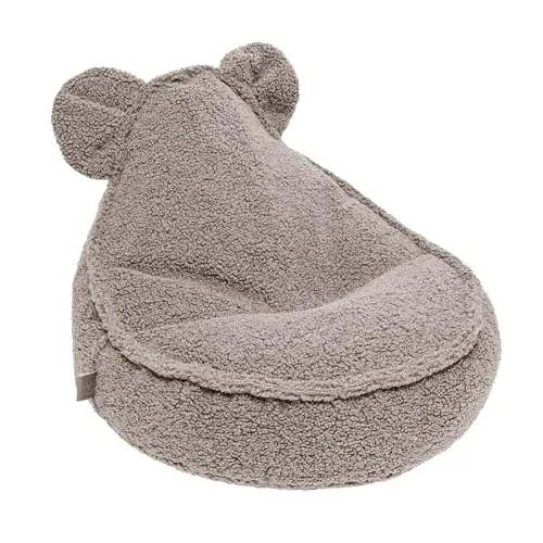 MEOWBABY Sitzsack Bär für Kinder Sitzpouf Kindermöbel Indoor Beanbag, Bearly, Hellgrau