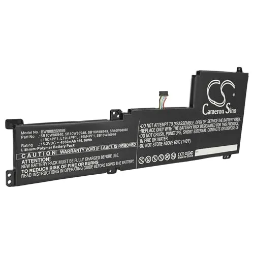 vhbw Akku Ersatz für Lenovo 5B10W86940, 5B10W86948, L19C4PF1, L19L4PF1 für Notebook (4550mAh, 15,2V, Li-Polymer)