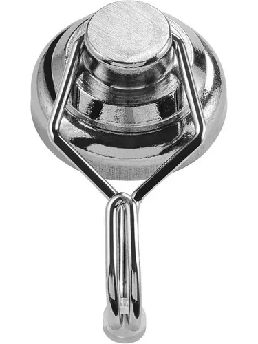 Conmetall Meister Magnethalter Topfmagnet Neodym mit Haken verchromt 32 mm (1-St), mit flexiblem Haken