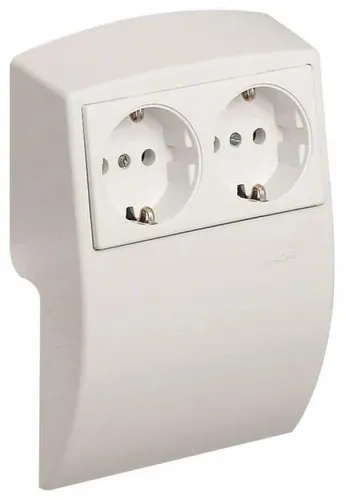 Tehalit Geräteträger mit Doppelsteckdose L 2250 rws von Hager