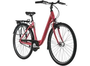 DaCapo Damenrad 28'' Padova mit 7 Gängen - Stylisches City Bike für Damen in Pink, ideal für die Stadt. Mit praktischem Gepäckträger und höhenverstellbarer Sattelstütze – für ein komfortables Fahrerlebnis.
