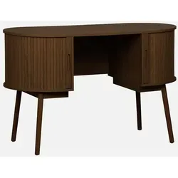 sweeek Ovales Büro im Holzlook