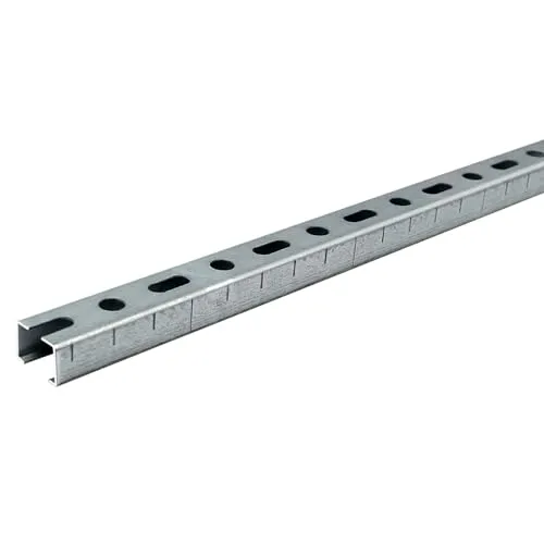 Dalsys Montageschiene 27/18, Schienenkonsole Silber 200cm, 10 Stück, Lochschiene, C-Profilschiene, U-Schiene, u.a. zur Bildung von Traversen