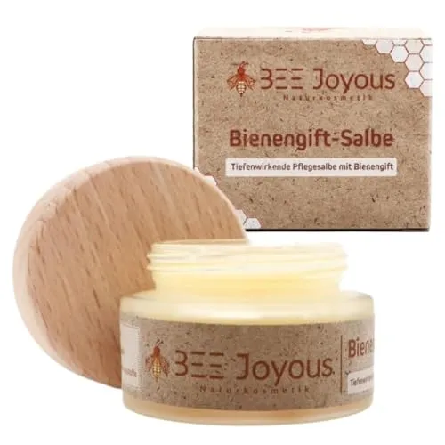 BEE Joyous Bienengiftsalbe, Bienengiftcreme, gegen Artrose & Schmerzen | Salbe aus Bienengift mit Jojobaöl, Arganöl, Sheabutter, Eucalyptus - Dermatest geprüft
