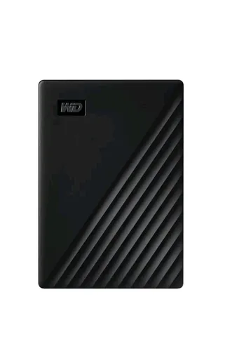 Western Digital My Passport 1 TB - Externe HDD-Festplatte in Schwarz, robustes Design mit Hardwareverschlüsselung für sicheren Datenspeicher