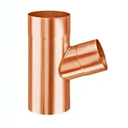 Fallrohrabzweig 72° Grömo aus Kupfer, Ø 100/87mm