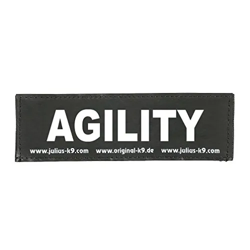 JULIUS K-9 Klettaufschrift, Agility, klein, Schwarz von JULIUS-K9