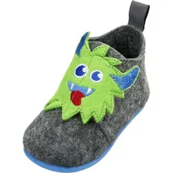 Playshoes Kinder Filz-Hausschuh Monster EUR 25
