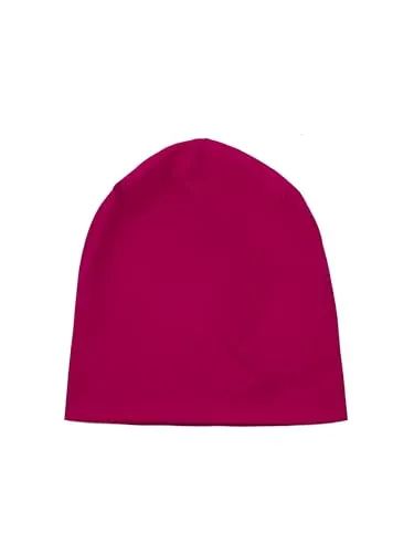 SCHIETWETTER Unisex Erw. Leichte Kinder- Beanie Mütze Unifarben, Übergangsmütze, dünne Kopfbedeckung, Logo-Print