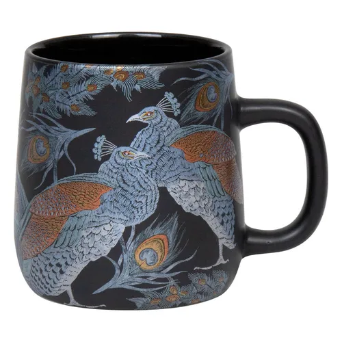 Könitz Becher Shiny Peacock Tasse Kaffeetassen New Bone Schwarz 395 ml