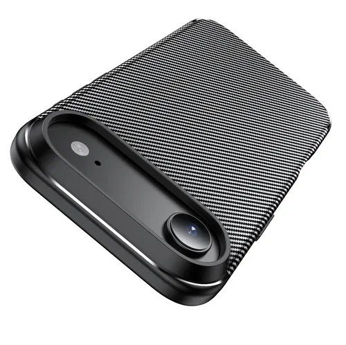 iPhone 17 Air Hülle Schutzhülle Silikon Slim Case Bumper Schwarz Carbon Optik