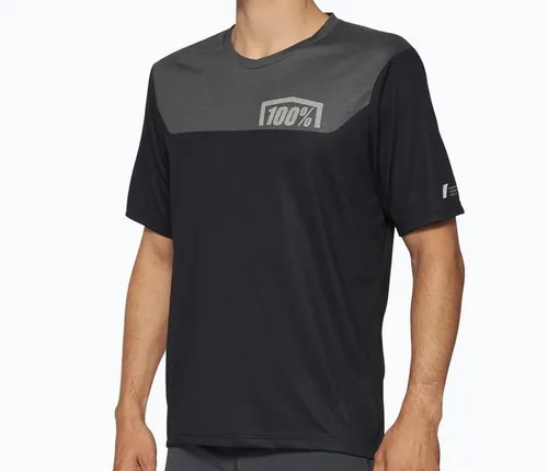 100% SPEEDLAB AIRMATIC Kurzarm Fahrradtrikot - Schwarz/Grau XL - Trikots für Herren, bietet perfekten Komfort für alle Trail-Bedingungen und kombiniert Passform mit Funktionalität.