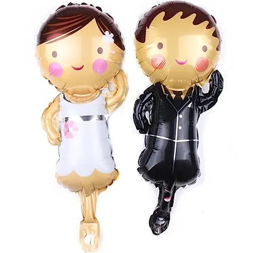 DIWULI kleines Hochzeit Luftballons 2 Teile Set in silber von DIWULI