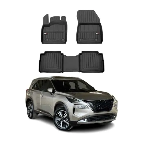 OMAC Auto-Fußmatten für Nissan X-Trail IV T33 (2021-2025) - Premium TPE-Automatten, wasserdicht, geruchlos mit Vanilleduft, Anti-Rutsch-Technologie und hoher Kantenschutz für zuverlässigen Allwetterschutz und luxuriöses Aussehen.