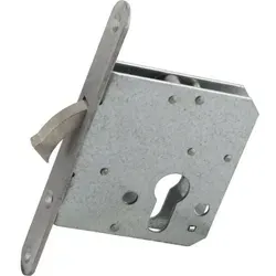 ASSA ABLOY Schiebetürschloss mit vernickeltem Bogenriegel - 55 mm , PZ