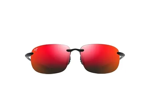 Maui Jim HO'OKIPA XLARGE Sonnenbrille – Mattes Schwarz (RM456-02A) - Sonnenbrillen mit polarisierten Gläsern für optimalen UV-Schutz und klaren Blick, ideal für Outdoor-Aktivitäten und Freizeit.