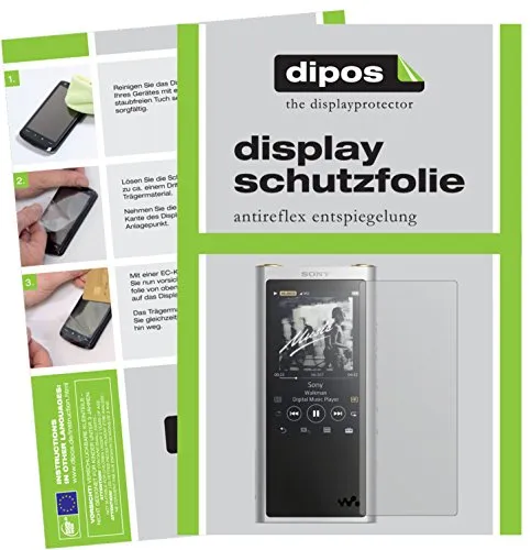 dipos I 2X Schutzfolie matt kompatibel mit Sony NW-ZX300 (MP3-Player) Folie Displayschutzfolie