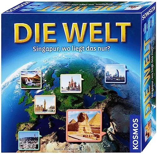Franckh-Kosmos Die Welt - Singapur, wo liegt das nur?: Geografie-Spiel für 2-6 Spieler - Gesellschaftsspiel mit witzigen und lehrreichen Elementen, ideal für Spielabende und mit kostenloser Erklär-App für noch mehr Spaß!
