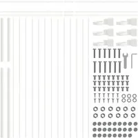 vidaXL Gartenzaun Weiß Stahl - Robuster und stilvoller Zaun für Outdoor - Gartenzäune: Moderner, langlebiger Stahlzaun mit klaren Linien für Gärten und Terrassen. Einfacher Aufbau und vielseitig einsetzbar, ideal für kreative Gartenideen.