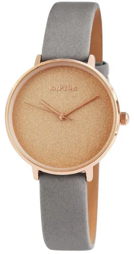 Raptor Quarzuhr Sookie - Elegante Damenuhr mit Echt Lederband - Armbanduhren: Raptor Damenuhr 