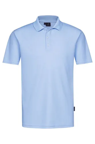 GREIFF Herren Poloshirt Kurzarm Hellblau - Hochwertiges Herren Poloshirt mit Regular Fit, gestricktem Polokragen und 3-Knopfleiste. Ideal für den modernen Look im Berufsalltag, gefertigt aus einem komfortablen Polyester-TENCEL-Mix. Pflegeleicht und in trendigem Hellblau.