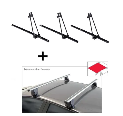 VDP Dachträger mit 3x Fahrradträger ORION - Hochwertiger Dachträger für BMW X6 (E71) (2007-2014) mit 3 funktionalen Fahrradhaltern. Ideal für den sicheren und einfachen Transport von Fahrrädern. Robuste Verarbeitung und einfache Montage.