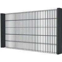 Floraworld Zaungabione Erweiterungs-Set zum Einbetonieren Anthrazit 83 cm