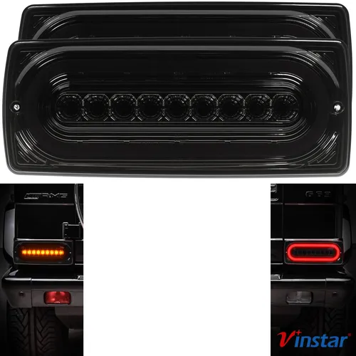 LED Rücklicht Bremslicht Rückleuchten für G-Klasse W463 - Rücklicht-Komplettset für Mercedes Benz W463 (1989-2015) mit E-Prüfzeichen, Plug&Play Installation und inklusive Zubehör für problemlose Nutzung ohne Fehlermeldungen.