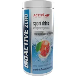Activlab ISOACTIVE ZERO Sport Drink 225g, Does not contain carbohydrates (sugars), electrolytes, B vitamins - Grapefruit