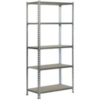 PROREGAL® Schwerlastregal MULI 180x80x30cm - Schwerlastregal mit 5 verstellbaren Fachböden, Traglast 150kg pro Ebene, schnelle Montage in nur 10-15 Minuten, ideal für Werkstatt und Lager.