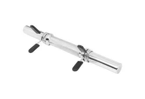 GORILLA SPORTS Kurzhantelstange Kurzhantelstange, 35 oder 42cm, 2x Sternverschlüsse/Federverschlüsse, Chrom, Ø 30 mm, bis 100kg Belastbar, Rutschfest, Gerändelt, für Krafttraining