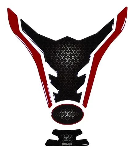 Tankpad Tankschutz Motorradaufkleber kompatibel für Kawasaki Z900 schwarz rot X502946