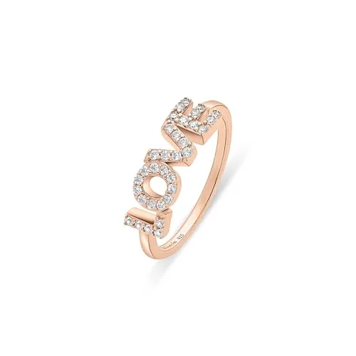 Tamaris Damen Ring TJ-0712-R-56 aus 925 Silber in IP Roségold mit Zirkoniasteinen