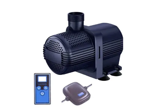 Osaga Blaue Bella III Teichpumpe mit Fernsteuerung - Regelbare Bachlauf- & Wasserfallpumpe für Teiche, max. Fördermenge 20.000 l/h, einfache Installation und Absenkbar, perfekt für Ihren Garten.