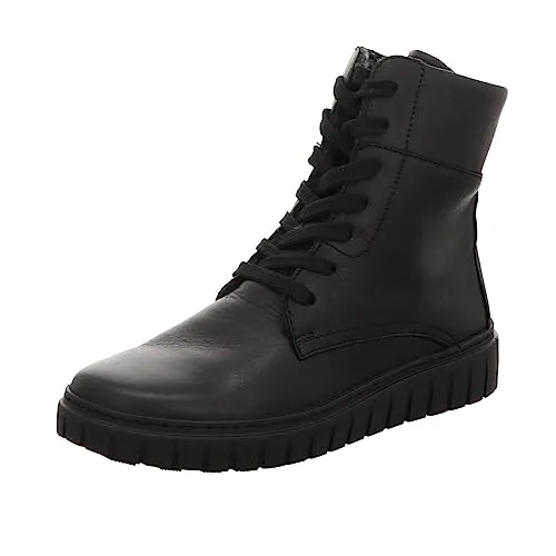 Semler S501650 schwarz - Damen High-Top Boots - Wanderschuhe mit warmem Innenfutter und echtem Leder, ideal für den Alltag. Wechselfußbett für individuelle Anpassung und hoher Komfort.