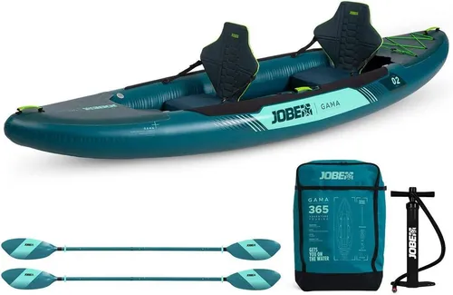 JOBE GAMA INFLATABLE Kajak 2025 - atlantic green - Erleben Sie Abenteuer mit dem JOBE GAMA INFLATABLE Kajak 2025 in atlantic green. Mit 365 cm Länge und robusten Neoprenplatten bietet es Komfort und Langlebigkeit für unvergessliche Ausflüge auf dem Wasser.