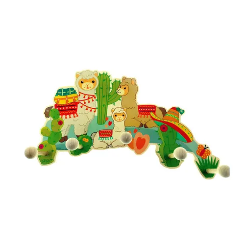 Hess 30348 Kinder-Garderobe Lama Holz Erzgebirge