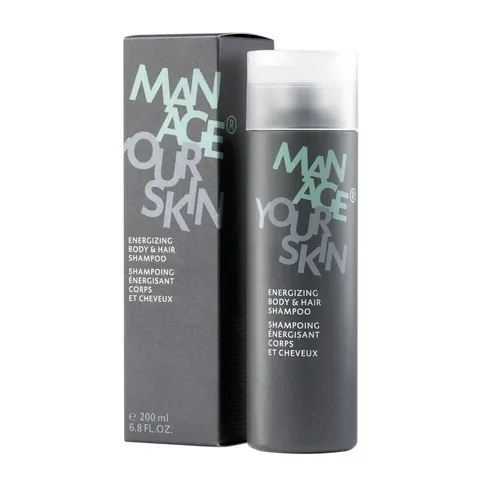 Energizing Body & Hair Shampoo 200 ml - Manage Your Skin Dr. Spiller - Shampoo für Herren mit 100% natürlichen Inhaltsstoffen, vitalisierend und feuchtigkeitsspendend, ideal für alle Haartypen.