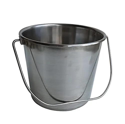 Eimer Kücheneimer Gärtnereimer Futtereimer 5L 7L 10L 12L Edelstahl Milcheimer Edelstahleimer Lebensmittel Garten (12L)