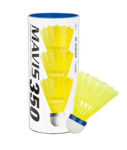 Yonex Badmintonball Mavis 350 Nylon gelb Dose 3er, Geschwindigkeit: mittel