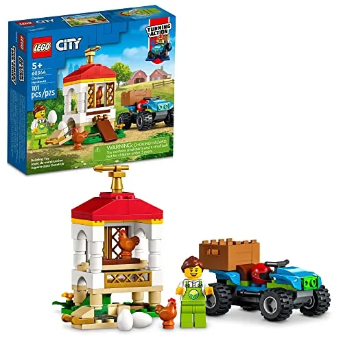LEGO City Hühnerstall 60344 – Spielset für kreative Bauernhof-Abenteuer