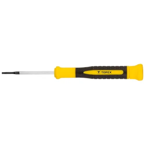 Präzisions-Schraubendreher Torx T8 x 50 mm, rotierender Aufsatz, gehärtetes Endstück, magnetisches Endstück, CrV-Stahl, Zweikomponentengriff Topex 39D778