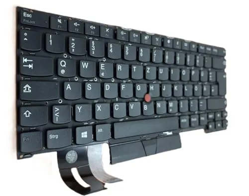 T-ProTek DEUTSCHE-Tastatur Keyboard Schwarz mit Trackpoint komp. für Lenovo ThinkPad L490